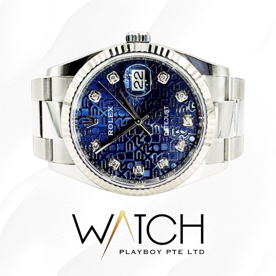126234 Blue Computerised Dial with 10 Point Diamonds PB1278A