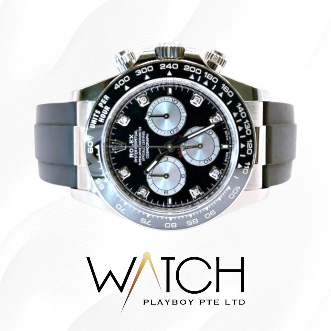 126519LN Bright Black Dial with Diamond Hours Markers PB1397