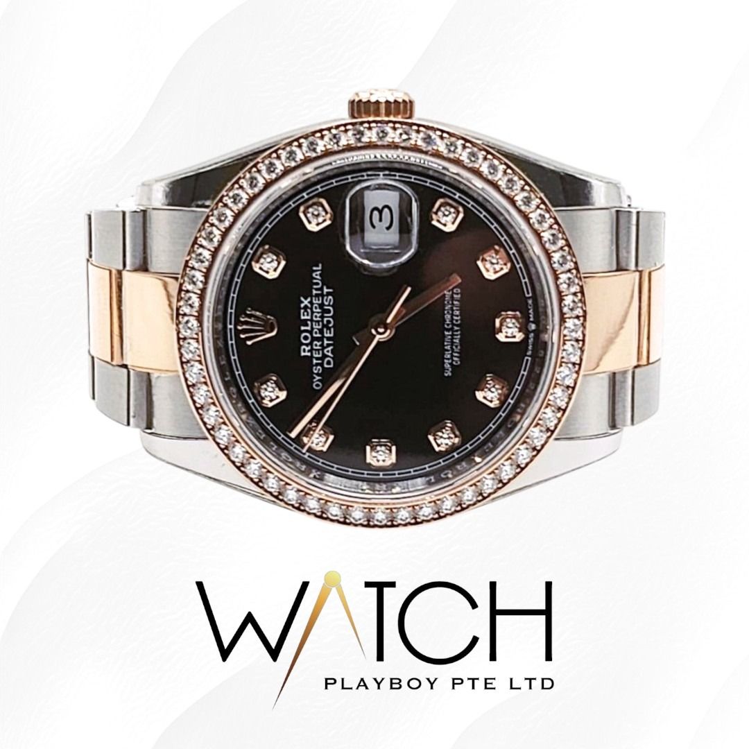 126281RBR Black with Diamond Set Dial PB1546B