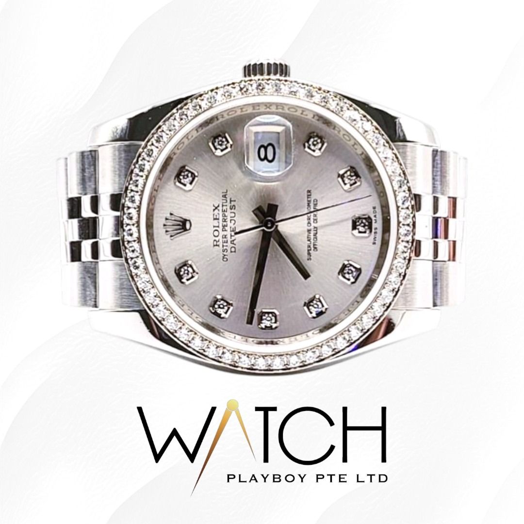 116244 Silver with Diamond Set Dial PB1567