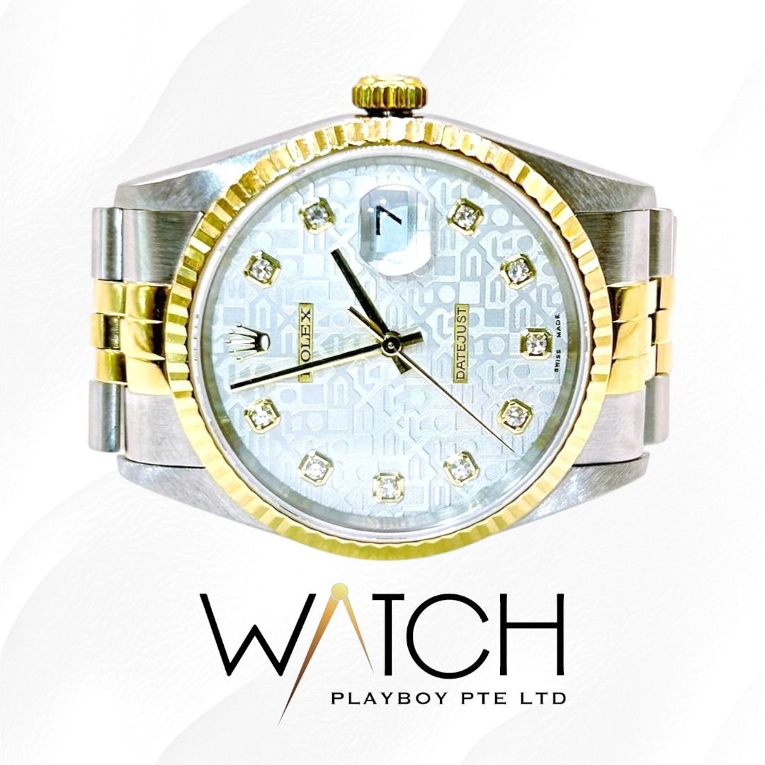 16233 Silver Computerised with Diamond Dial Watch Only P Serial PB1562